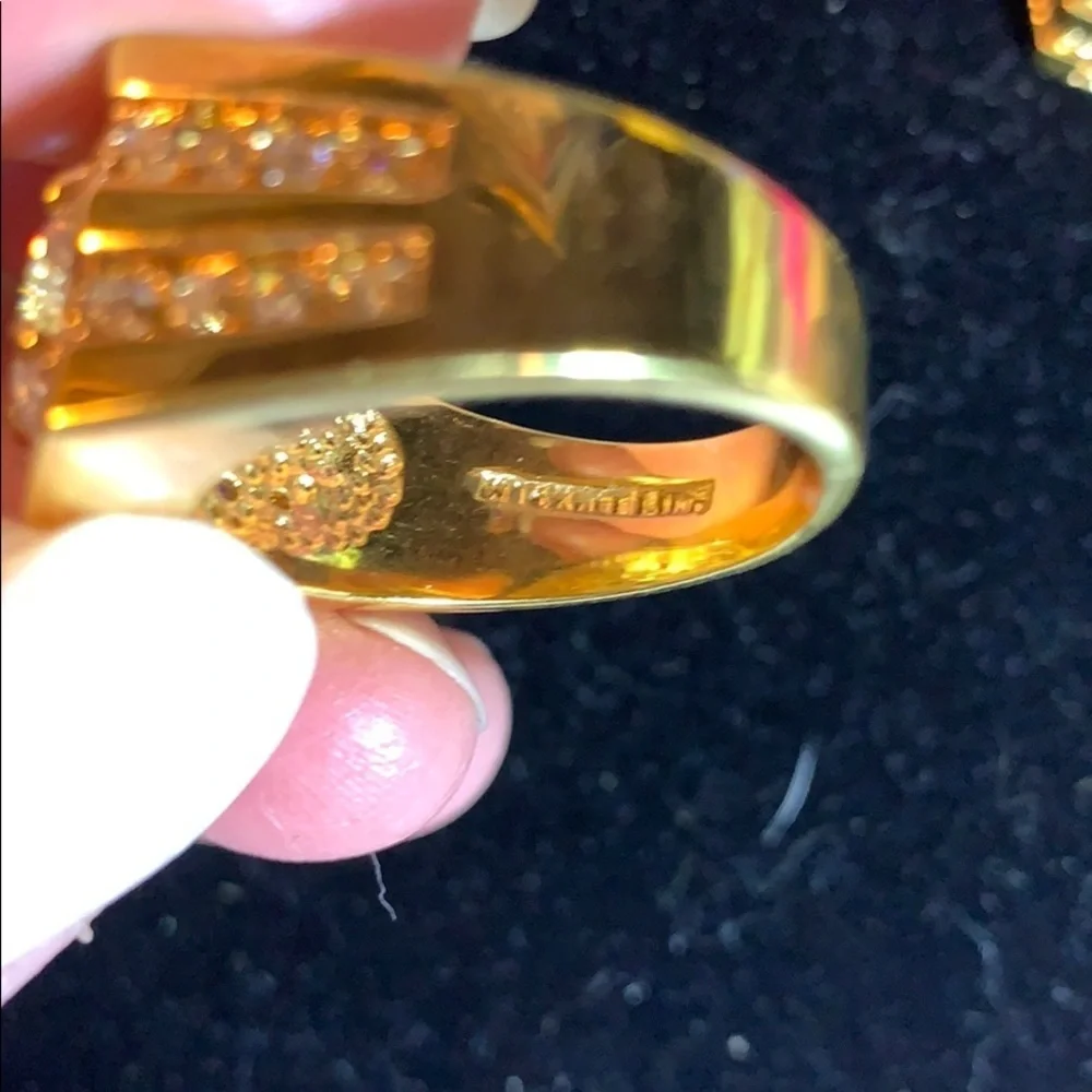 Costume CZ Golden Color Statement Rings - WOW!!!!